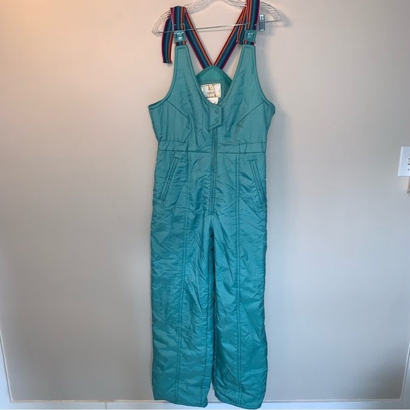 Euroski Teal Snow Bib Overalls Winter Ski Snowboard - Picture 1 of 11